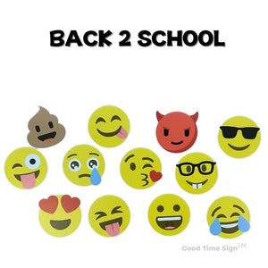 Evansville Yard Card Sign Rental Back To School - Emoji Theme