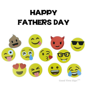 Evansville Yard Card Sign Rental Fathers Day - Emoji Theme