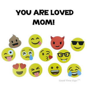 Evansville Yard Card Sign Rental Mothers Day - Emoji Theme