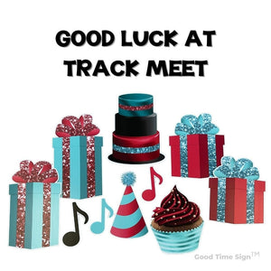 Evansville Yard Card Sign Rental Good Luck - Tik Tok Theme