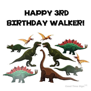 Evansville Yard Card Sign Rental Birthday - Dinosaur Theme