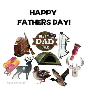 Evansville Yard Card Sign Rental Fathers Day - Hunting Theme