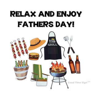 Evansville Yard Card Sign Rental Fathers Day - Grill Master Theme