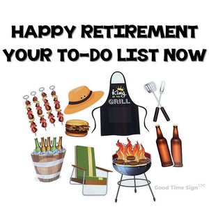 Evansville Yard Card Sign Rental Retirement - Grill Master Theme