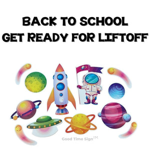 Evansville Yard Card Sign Rental Back To School - Space Theme