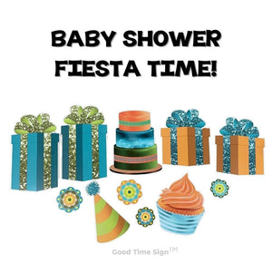 Evansville Yard Card Sign Rental Baby Announcement - Fiesta Theme
