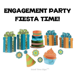 Evansville Yard Card Sign Rental Engagement - Fiesta Theme