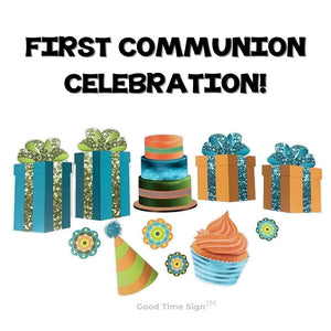 Evansville Yard Card Sign Rental First Communion - Fiesta Theme