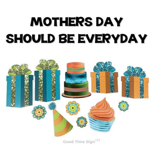 Evansville Yard Card Sign Rental Mothers Day - Fiesta Theme