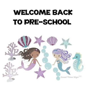 Evansville Yard Card Sign Rental Back To School - Mermaid Theme